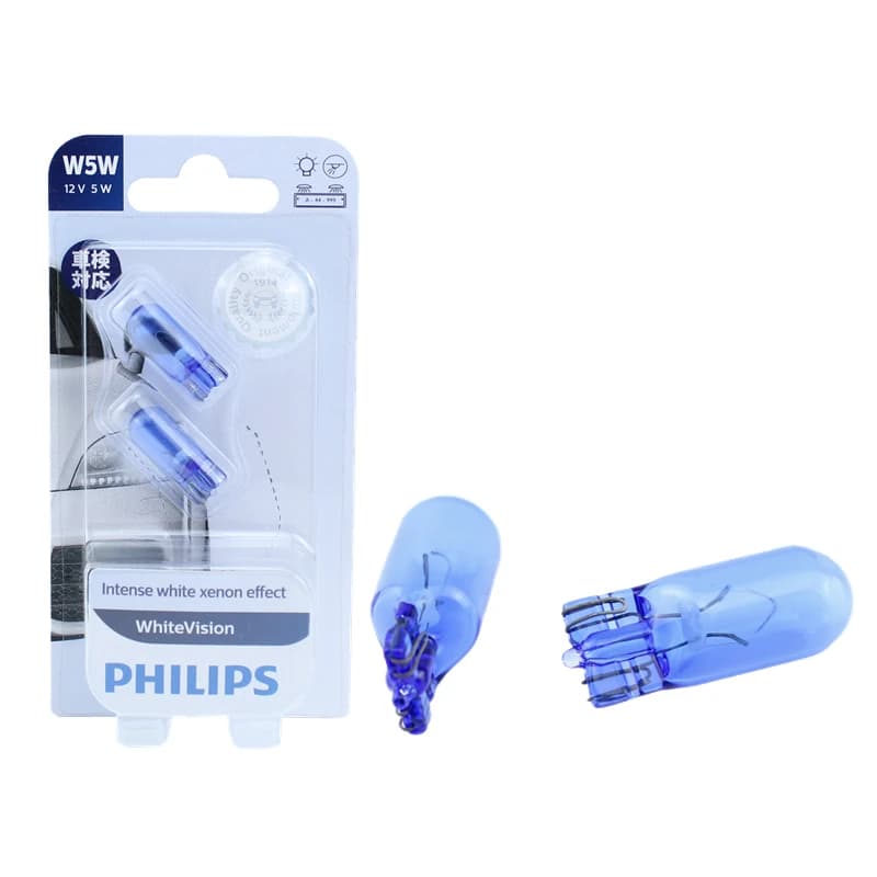 إضاءة داخلية للسيارة Philips W5W T10، 12V 5W، 4000K، بيضاء، مصابيح إشارة أصلية، مصباح قراءة - 6