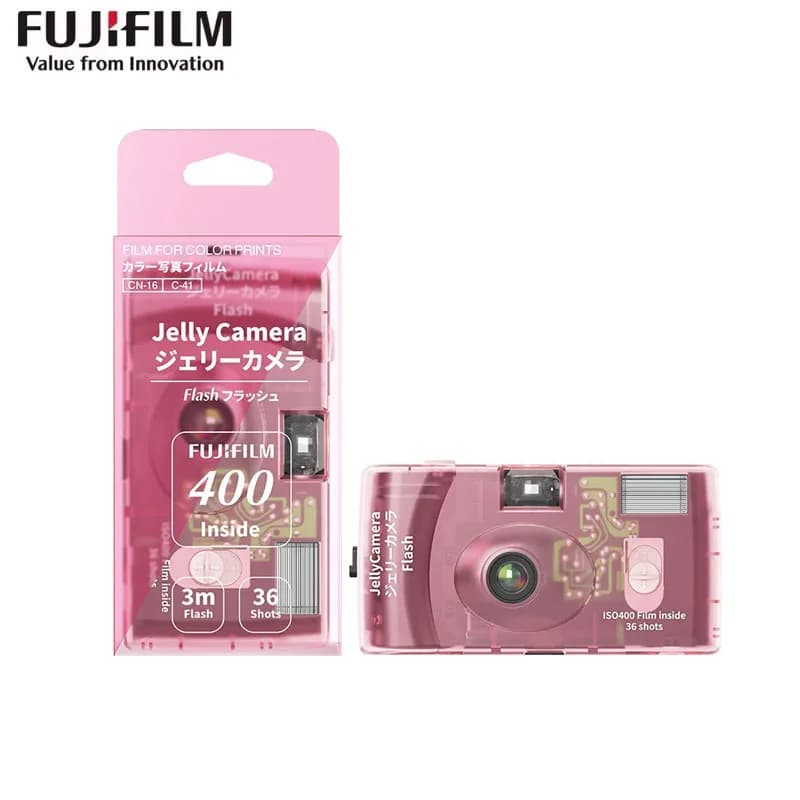 كاميرا فيلم شفافة C400 Fujifilm كاميرا جيلي كاميرا أكسجين كاميرا يمكن التخلص منها كاميرا فيلم 135 تلتقط 36 صورة مع فلاش - 2