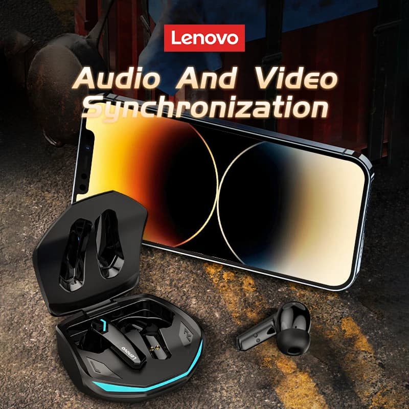 سماعات أذن لينوفو GM2 Pro بلوتوث V5.3 لاسلكية وضع مزدوج سماعات ألعاب مكالمة صوتية HD سماعات رأس منخفضة الكمون