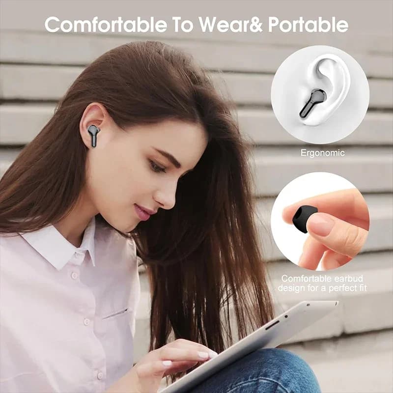 UYUXIO BT5.4 Wireless Earphone 48H LED Display EarBuds with HiFi Stereo IP7 Waterproof Headphones Noise Cancelling Ear Buds - 6