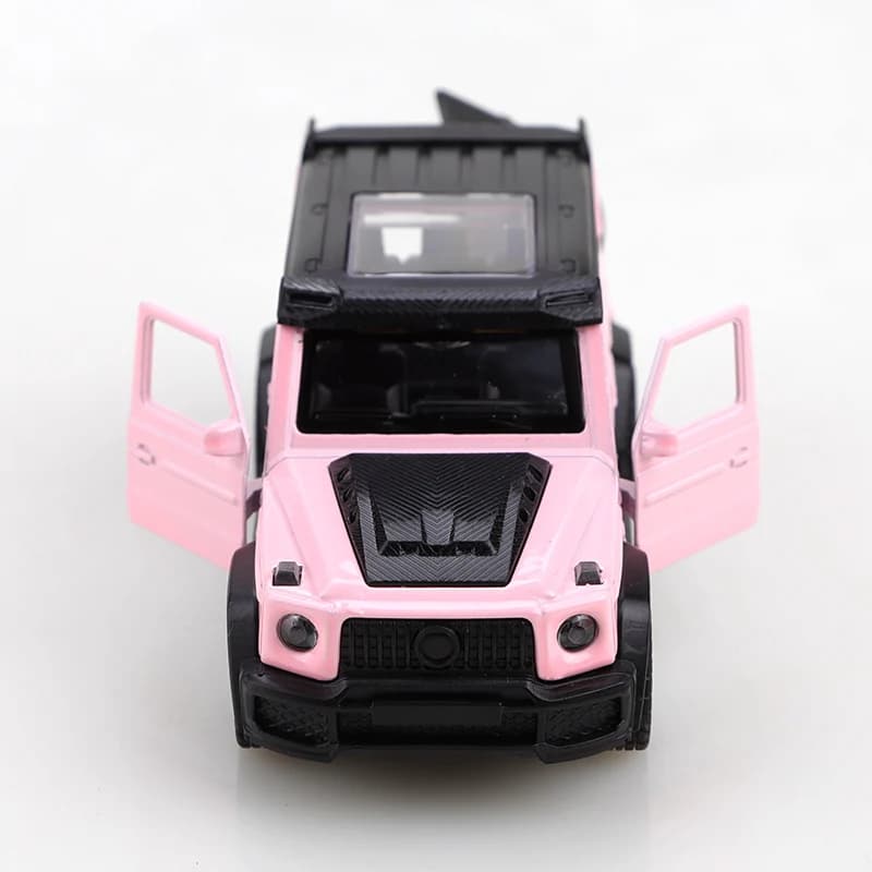 1/43 scale die-cast metal new Little G pullback off-road vehicle, three-door alloy model, boy's toy, decoration. - 5