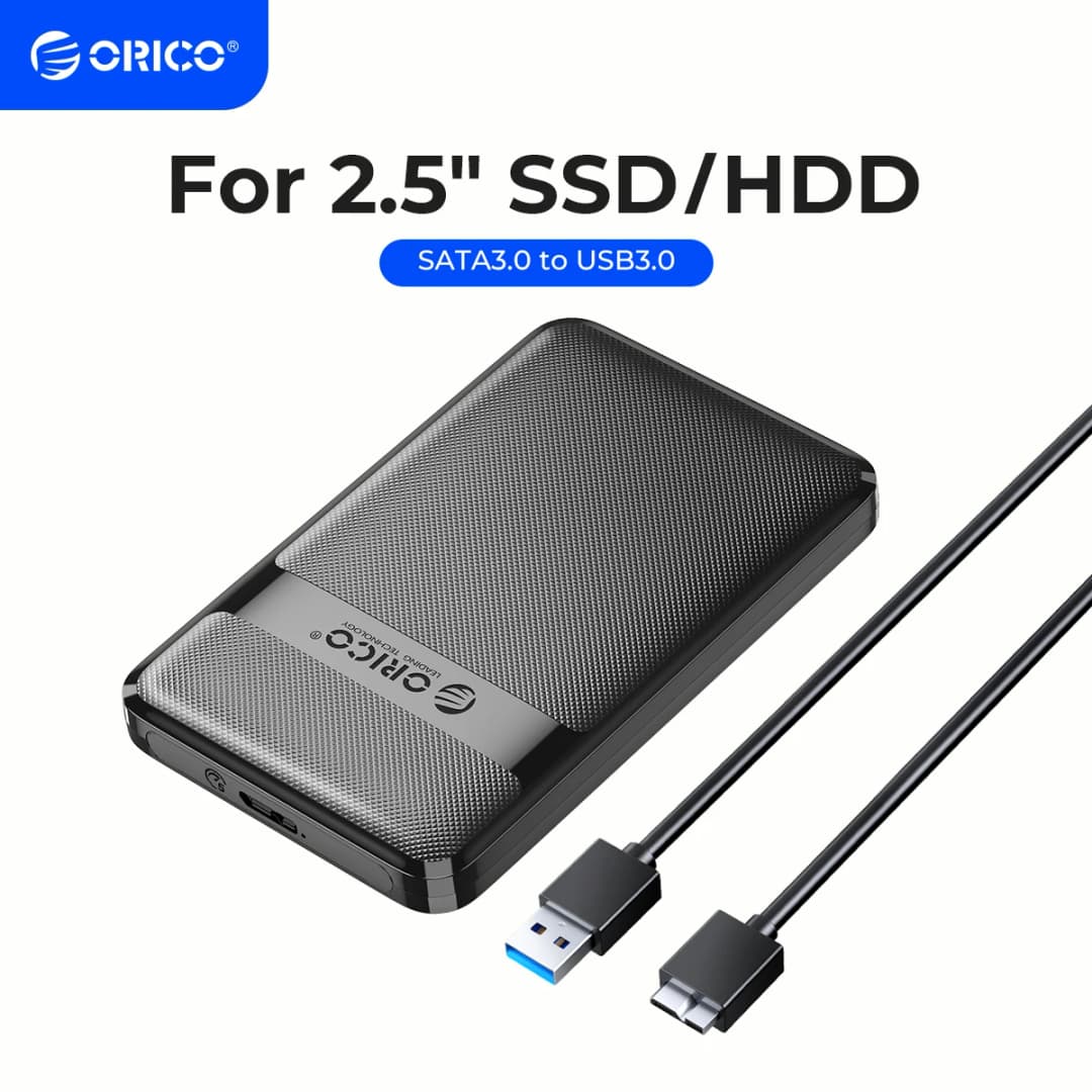 علبة ORICO HDD مقاس 2.5 بوصة SATA إلى USB3.0/Type-C علبة HDD خارجية 6Gbps USB-C SATA تدعم خاصية النوم التلقائي
