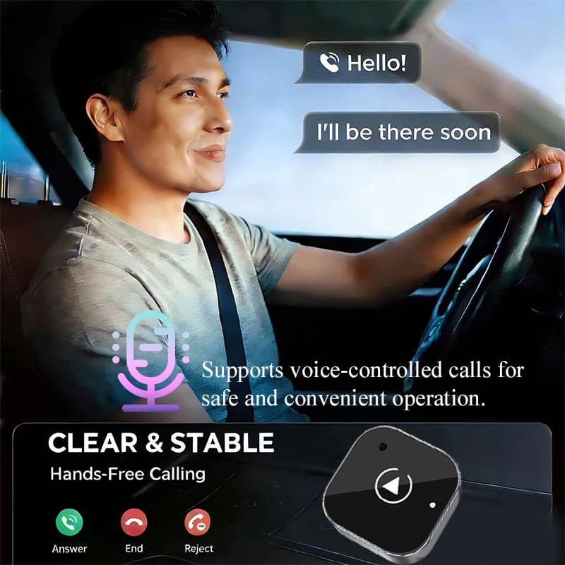 محول Carplay Android Auto اللاسلكي 2 في 1 صندوق صغير ذكي تشغيل فوري واي فاي بلوتوث اتصال تلقائي لتويوتا وفولكس فاجن وبيجو ومازدا وفورد - 4