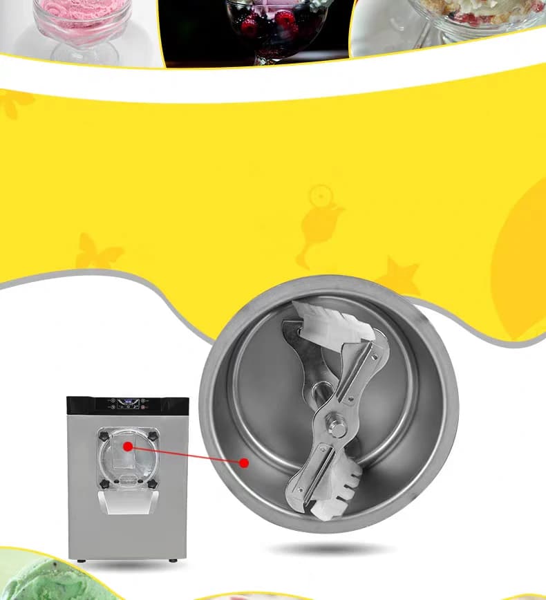 VEVOR YKF116 KEKU قطعتين ماكينة آيس كريم صلبة شفرة كاشطة مقاس 139 × 45 مم - 2