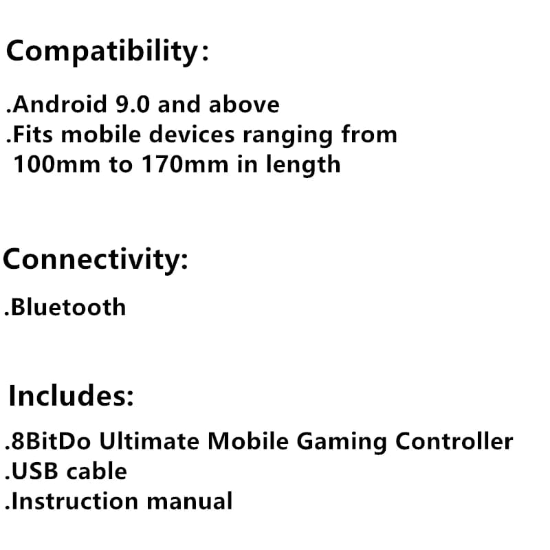 وحدة تحكم الألعاب المحمولة النهائية من 8BitDo، ذراع تحكم بلوتوث يناسب الأجهزة المحمولة بطول يتراوح من 100 ملم إلى 170 ملم لنظام أندرويد 9.0 - 6