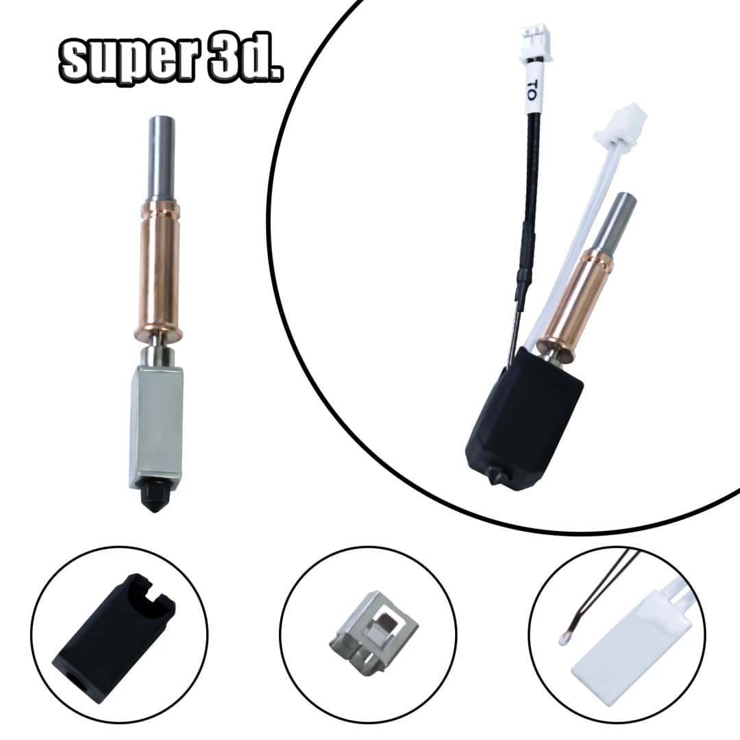 ترقية هوت إند Anycubic Kobra 3 كومبو فوهة هوت إند ثيرميستور بلوك سخان الحلق لقطع غيار K3 إكسسوارات هوت إند - 3