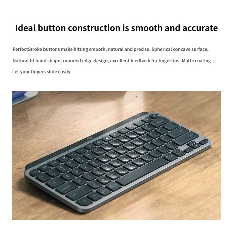 لوحة مفاتيح Logitech MX Keys Mini اللاسلكية للبلوتوث - لوحة مفاتيح مكتبية عالية الجودة مع إضاءة خلفية ذكية ومستقبل سلس - 3