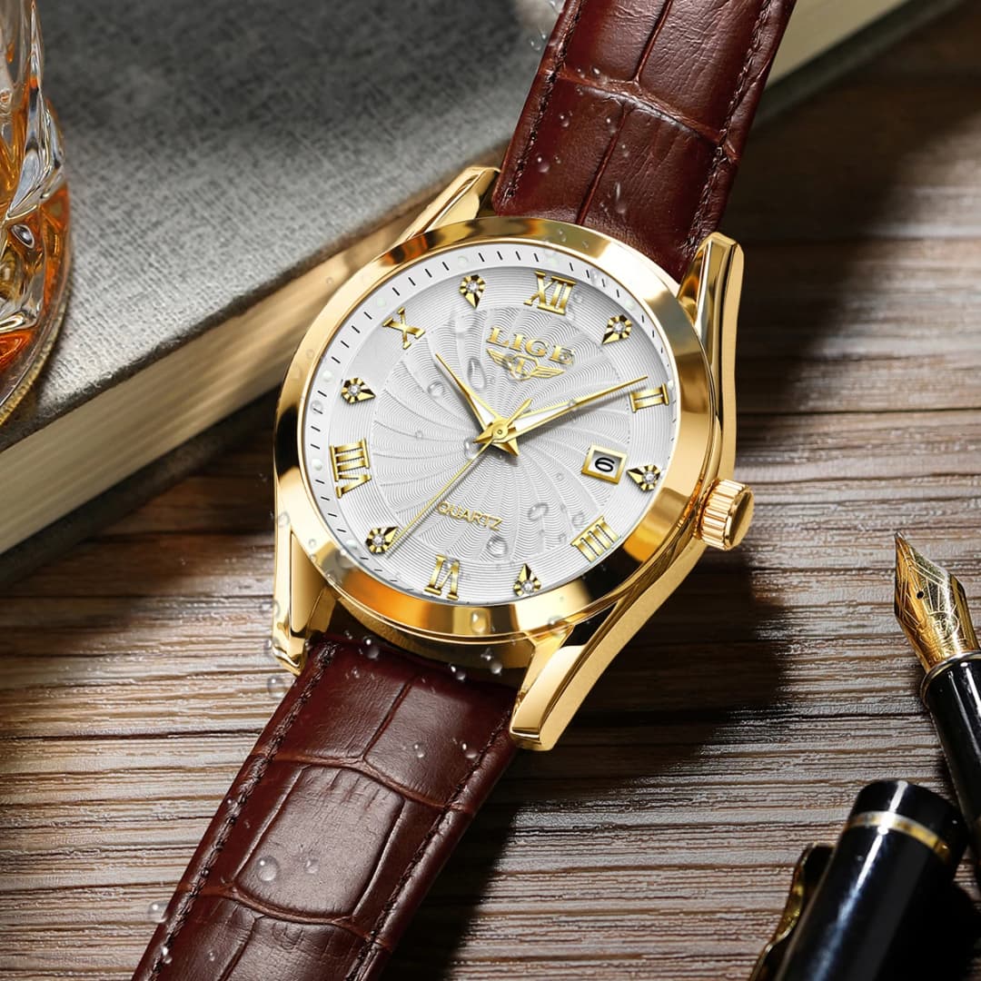 LIGE Women Watch Fashion Leather Military Sport Waterproof Watches For Women Top Brand Luxury Women's Bracelet Watch Reloj Mujer - 4