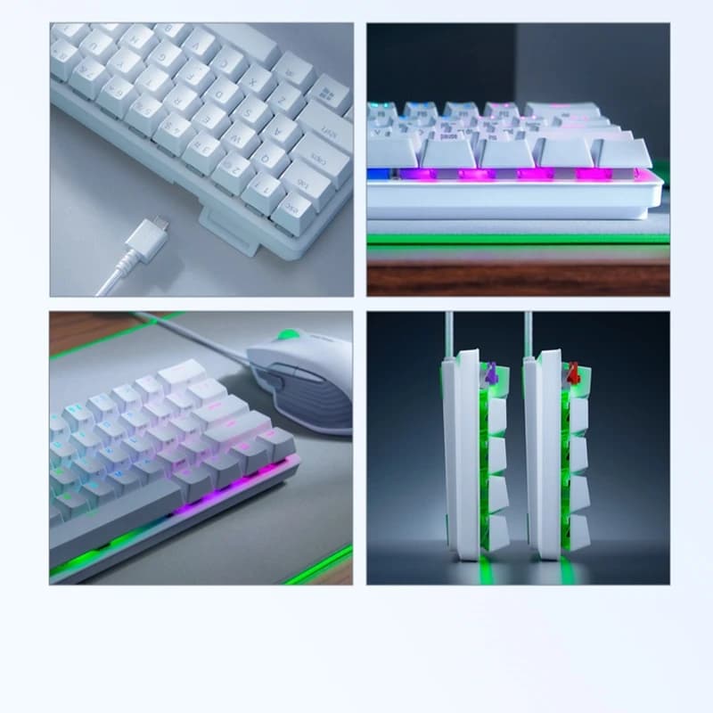 رازر هانترمان ميني - لوحة مفاتيح ألعاب بسويتش بصري خطي وإضاءة كروما RGB مع تصميم محمول للغاية - 4