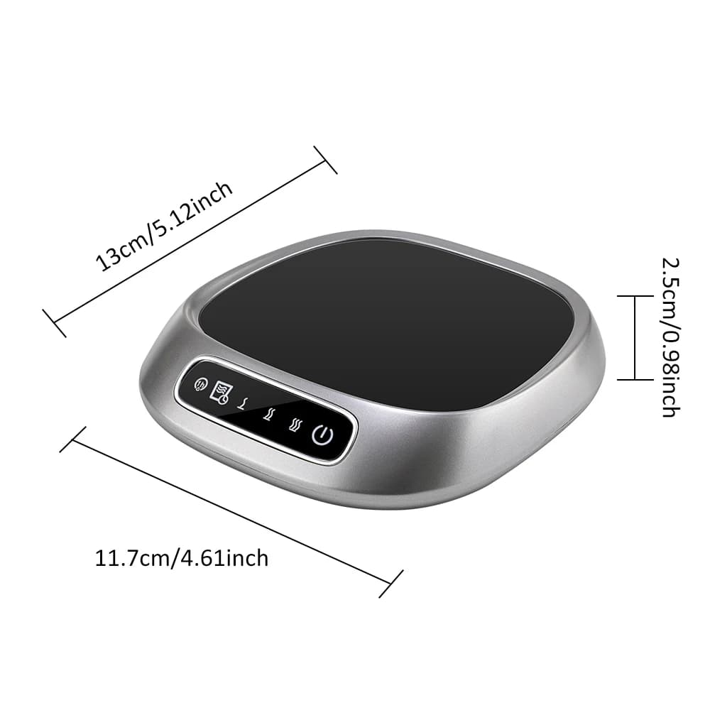 حصيرة تسخين أكواب صغيرة مع منفذ USB - 3 إعدادات تسخين للشاي والحليب والماء - 4