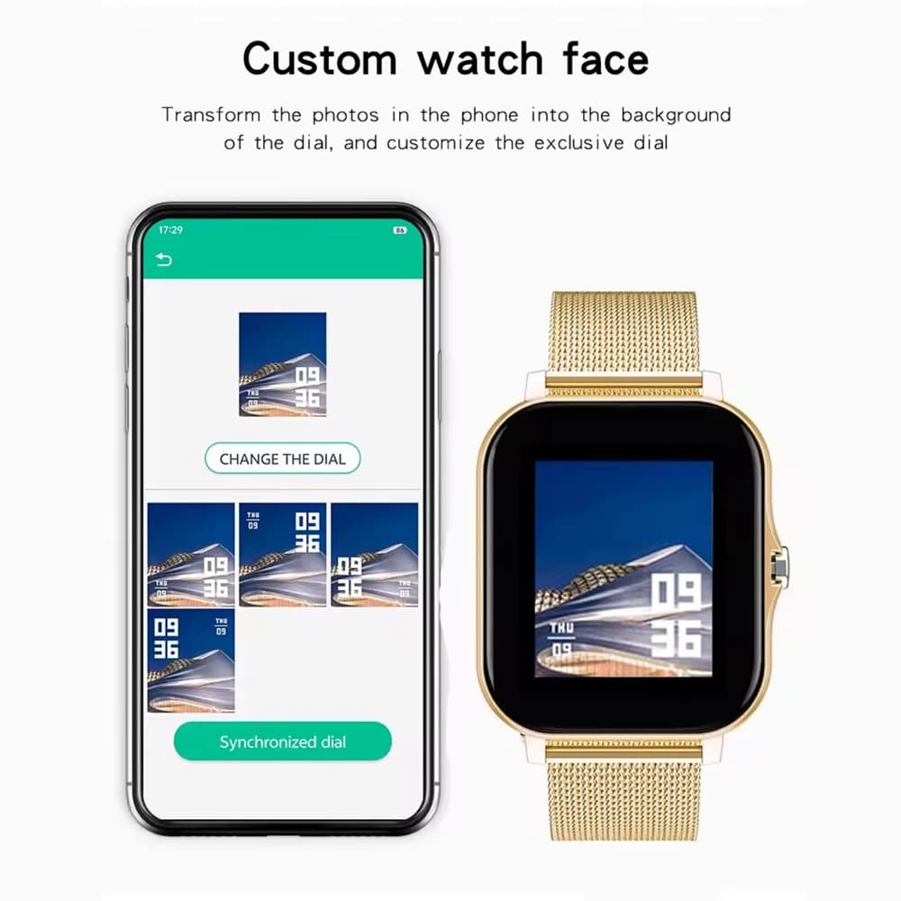 ساعة ذكية جديدة هاتف أندرويد IOS 1.44 بوصة شاشة ملونة بلوتوث دعوة الأكسجين في الدم/مراقبة الضغط ساعة ذكية للنساء والرجال - 5