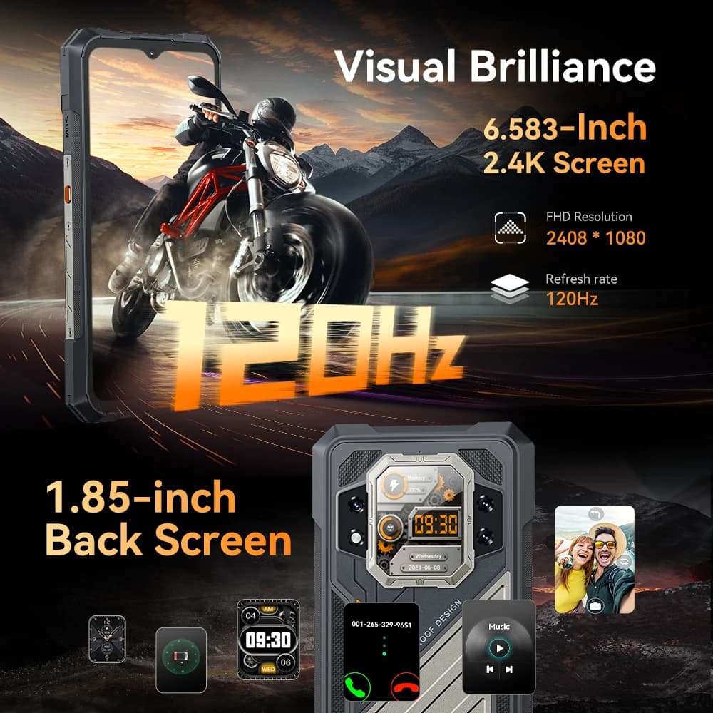 CUBOT KINGKONG X, Rugged Smartphone 5G, 32GB RAM(16GB+16GB), 256/512GB ROM, 10200mAh, 6.583-Inch 120Hz Screen, NFC,WiFi 6, 100MP - 5
