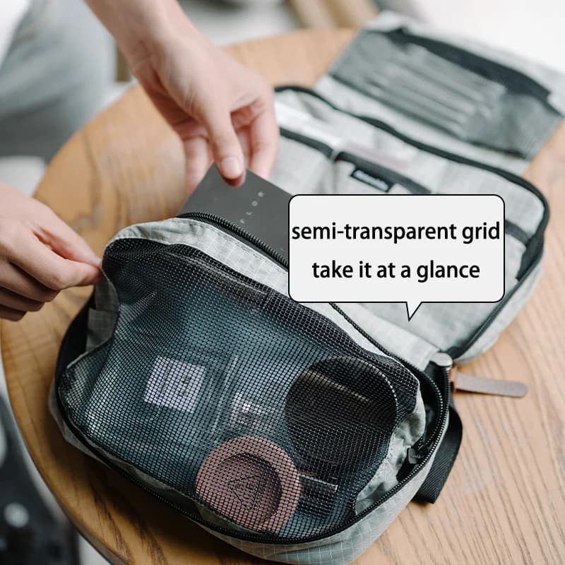 Naturehike SN03 Travel Hanging Toiletry Bag Water-proof Cosmetic Storage Bag PVC Wet Dry Separated Bag  Camping Hiking Wash Bag - 3