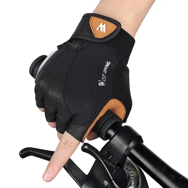 قفازات ركوب الدراجات الرياضية من WEST BIKING بنصف إصبع للرجال والنساء قفازات دراجة MTB قفازات ركوب الدراجات النارية والدراجات الهوائية للجري واللياقة البدنية - 2