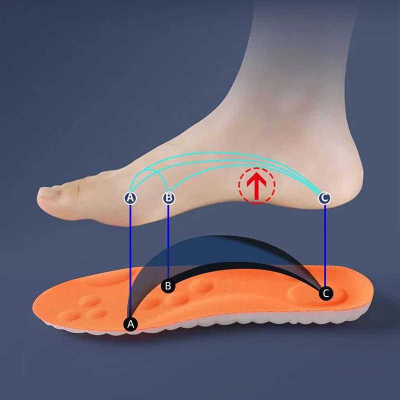 Latex Sport Insoles Soft High Elasticity Shoe Pads Orthotic Breathable Deodorant Shock Absorption Cushion Arch Support Insole - 3