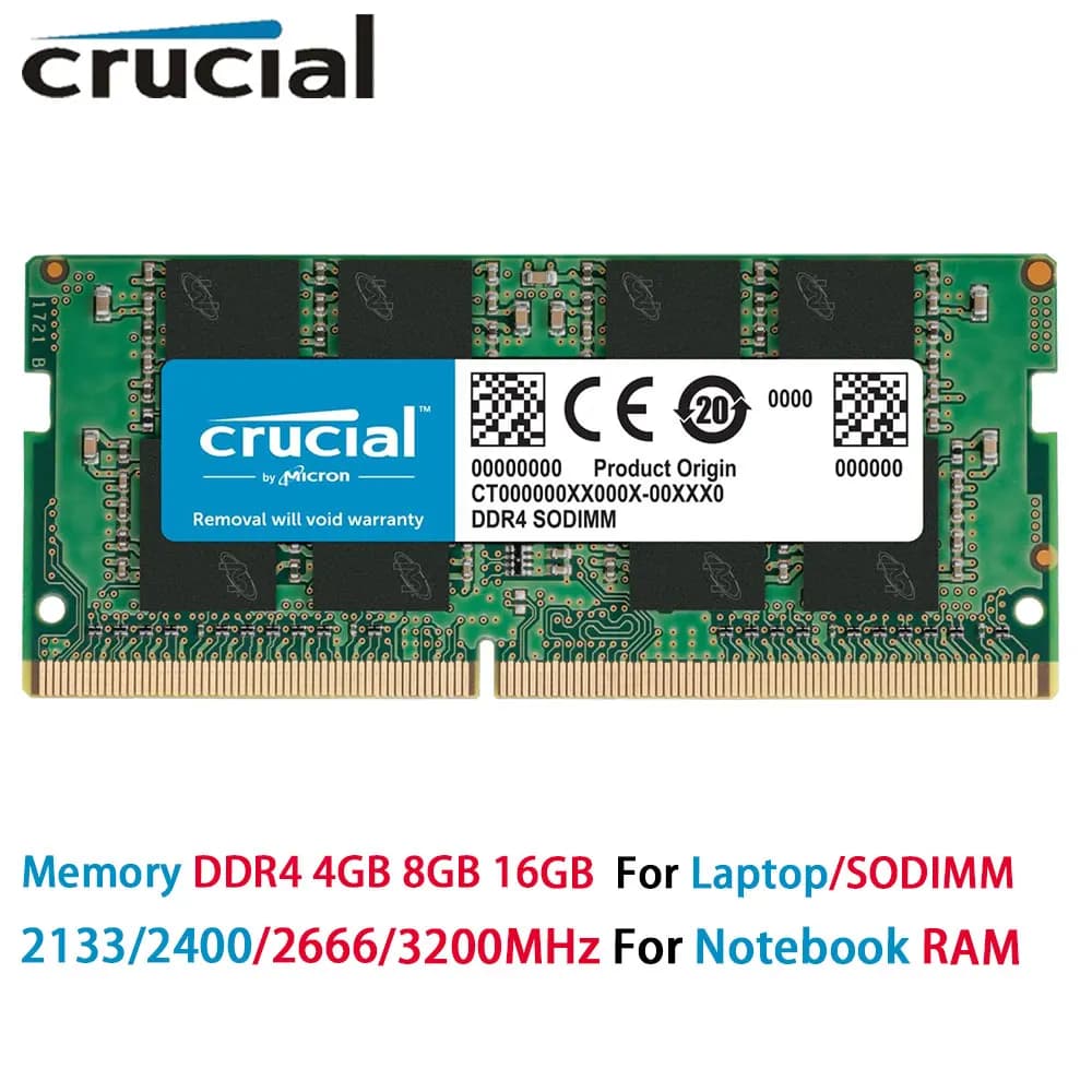 هايبر إكس ذاكرة كروشيال رام لابتوب DDR4 16 جيجابايت 8 جيجابايت 4 جيجابايت 2133 2400 2666 3200 ميجاهرتز SODIMM 1.2 فولت PC4-17000 19200 21300 25600 رامات نوت بوك