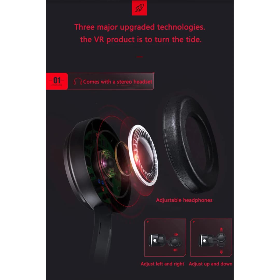 VR Shinecon 10.0 خوذة نظارات ثلاثية الأبعاد الواقع الافتراضي نتوء (غطاء) للهواتف الذكية نظارات الهاتف الذكي سماعة Viar لعبة فيديو مناظير - 3