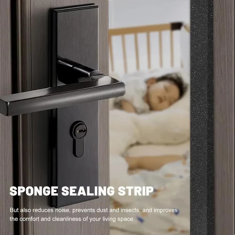 20/2M Sponge Door Window Seal Strip Self-Adhesive Insulation Acoustic Foam Weatherstrip Home Windproof Sound-Proof Sponge Tape - 5