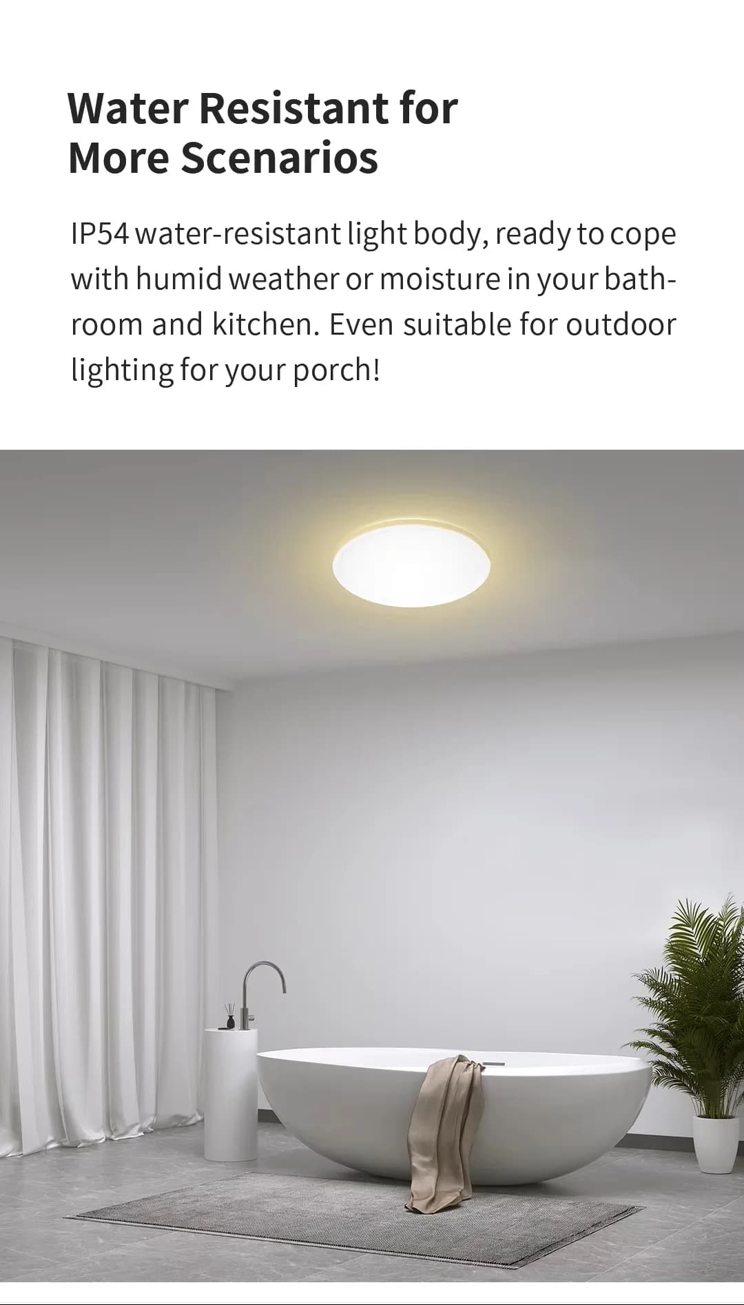 إضاءة سقف ذكية من ييلايت LED RGB واي فاي 24 واط قابلة للتعتيم 2700K-6550K رفيعة جداً مع تحكم صوتي ذكي تعمل مع تطبيق هومكيت مي هوم - 5