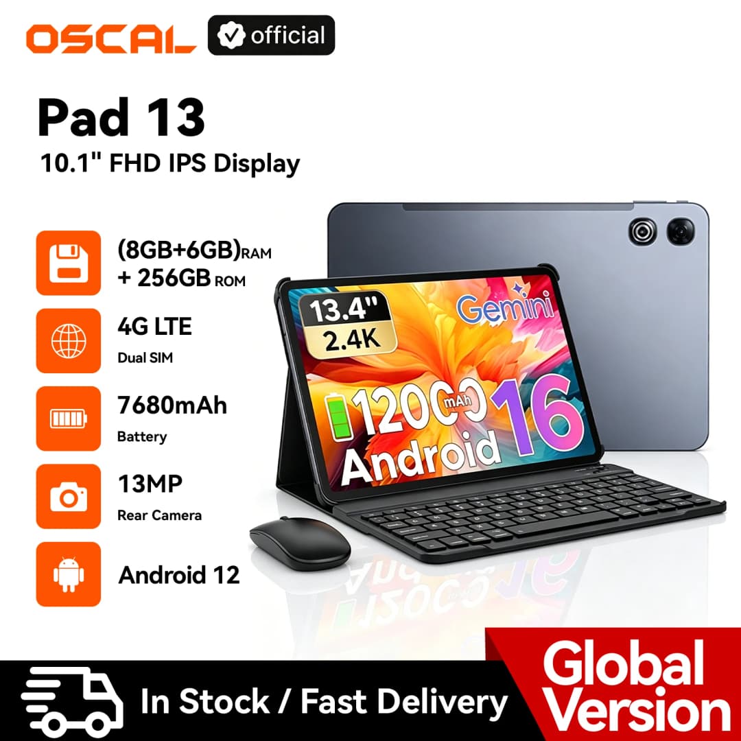 جهاز لوحي Blackview Pad 13 بسعة 256 جيجابايت و 14 جيجابايت رام وشاشة 10.1 بوصة