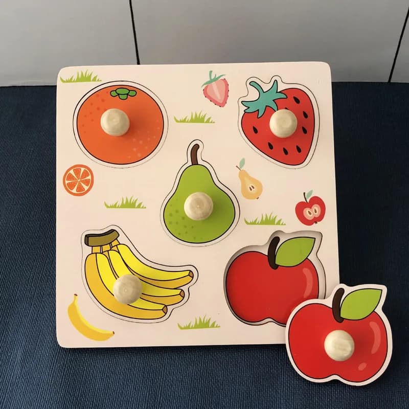 Montessori Wooden Toys for Babies 1 2 3 Years Boy Girl Gift Baby Development Games Wood Puzzle for Kids Educational Learning Toy - 3