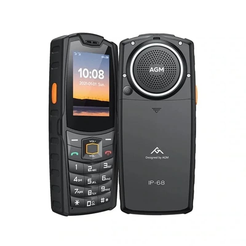 هاتف AGM M6 متين بمكبر صوت عالي 103dB شاشة 2.4 بوصة 4G ثنائي الشريحة بطارية 2500mAh بلوتوث 5.1 راديو FM IP68/IP69K - هاتف مناسب لكبار السن - 4