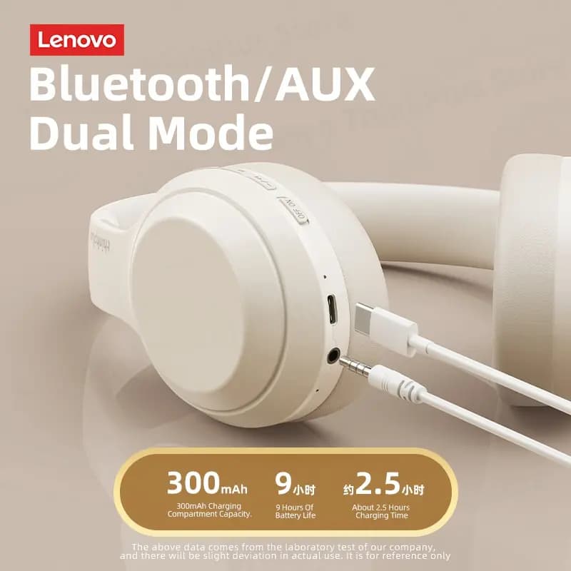 سماعات رأس ستيريو Lenovo Thinkplus TH10 TWS، سماعات بلوتوث لألعاب الفيديو مع ميكروفون، سماعات موسيقى ذات عمر طويل - 5