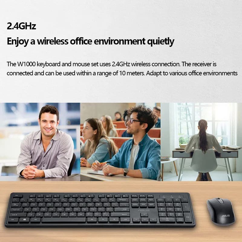 ASUS W1000 Wireless Keyboard Set Lightweight Unisex Office Home Ergonomic Keyboard - 2