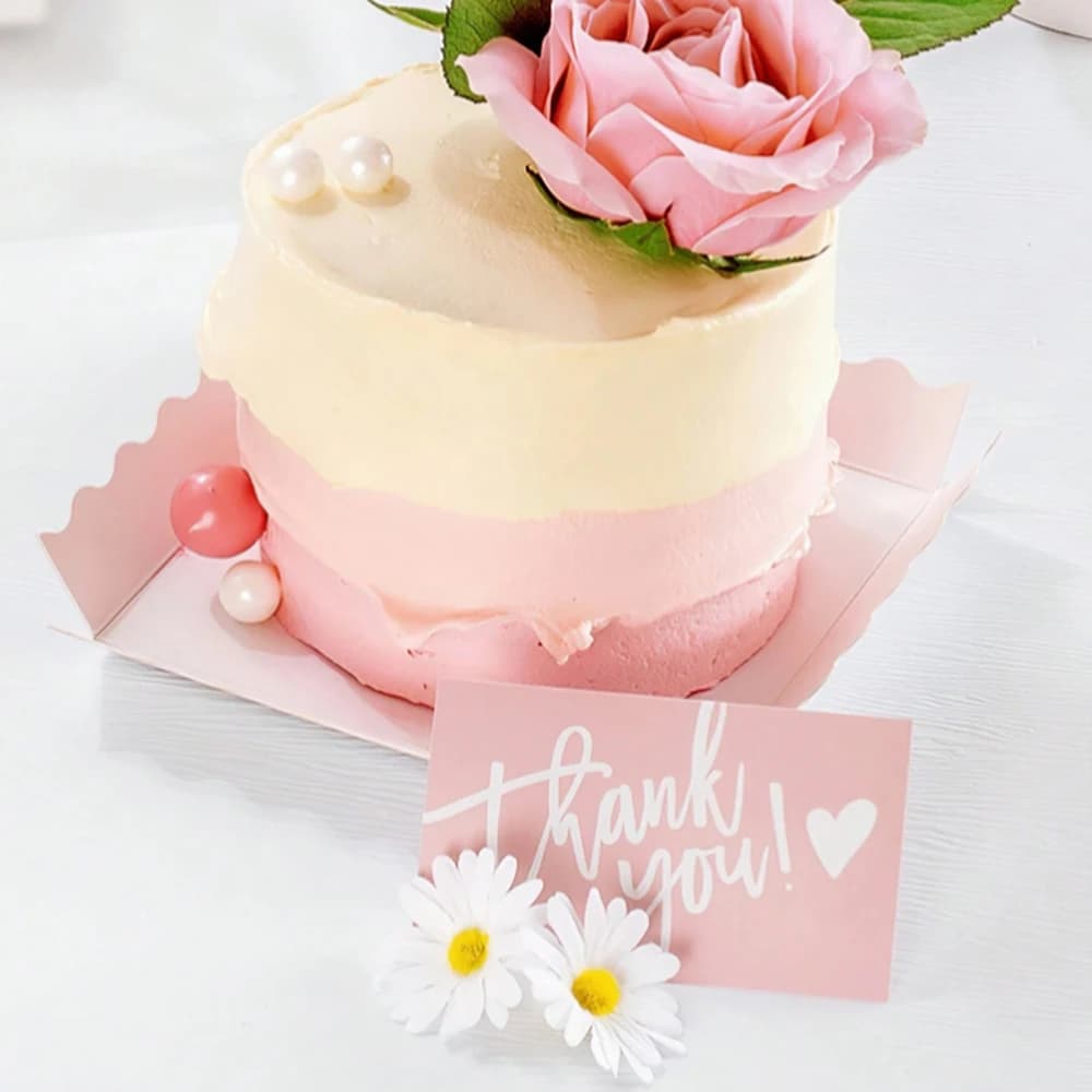 50Pcs Thank You For Supporting My Business Cards Cake Decoration Labels Customer Appreciation Gift Card Shop Online Retailers - 4