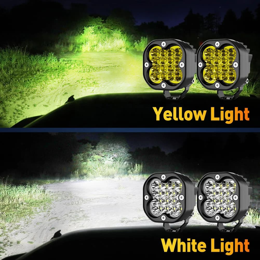 NAOEVO 3 Inch Led Work Light Bar 12V Spotlights 4x4 Offroad Accessories LED Headlights Fog Lamp For Motorcycle Jeep Truck ATV - 2