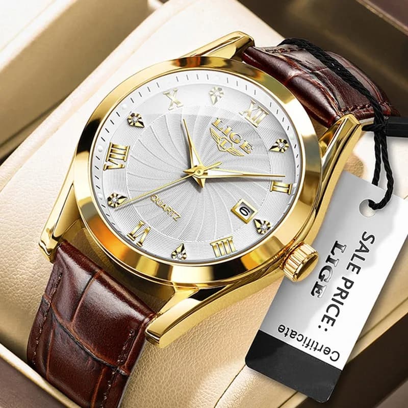 LIGE Women Watch Fashion Leather Military Sport Waterproof Watches For Women Top Brand Luxury Women's Bracelet Watch Reloj Mujer - 6