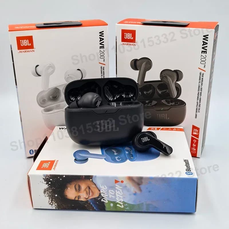 سماعات أذن لاسلكية أصلية من JBL Wave 200TWS، سماعات بلوتوث 5.0 مع ميكروفون، مثالية للرياضة - 5