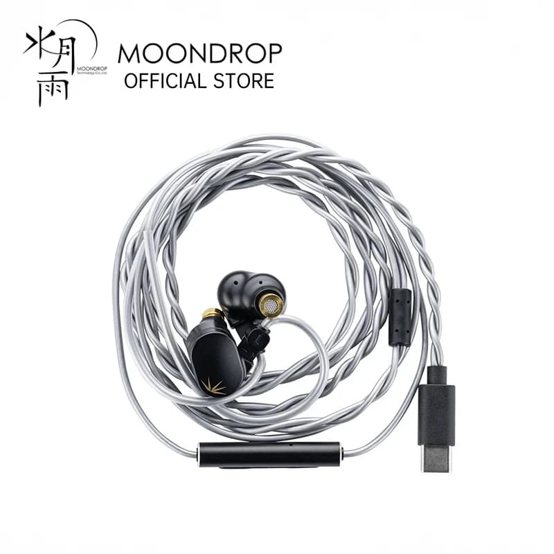 سماعات MOONDROP CHU II DSP عالية الأداء بمحرك ديناميكي USB-C سماعات داخل الأذن TYPE-C مع ميكروفون