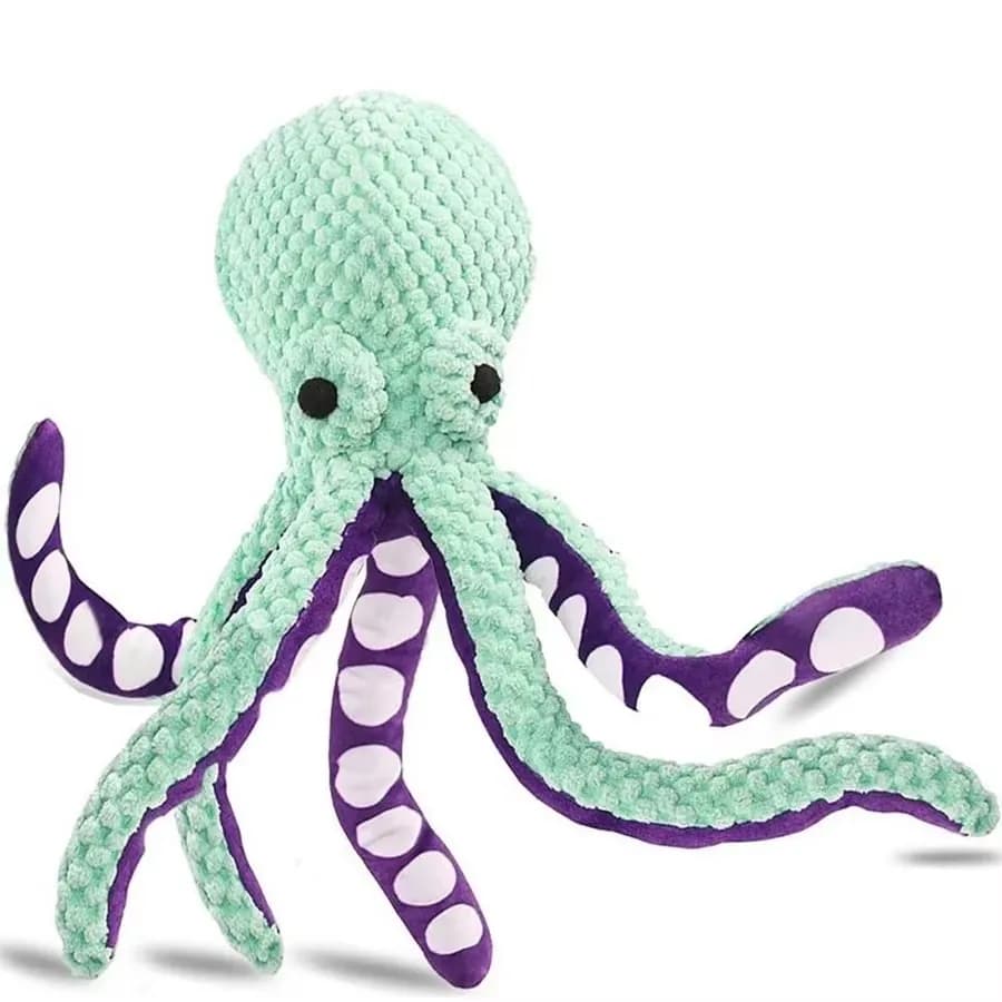 Plush pet octopus toy interactive sound anti-demolition home large and small dog boredom companion dog toy - 5