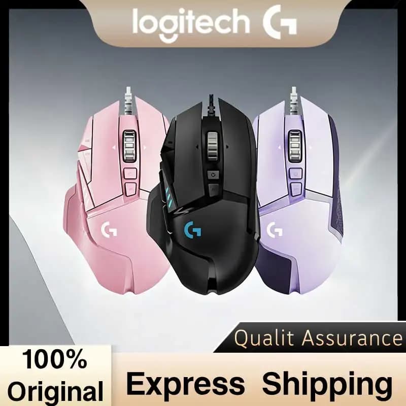 Logitech G502 HERO  Wired Gaming Mouse Ergonomic Design Programmable Buttons USB Cable Game Mouse