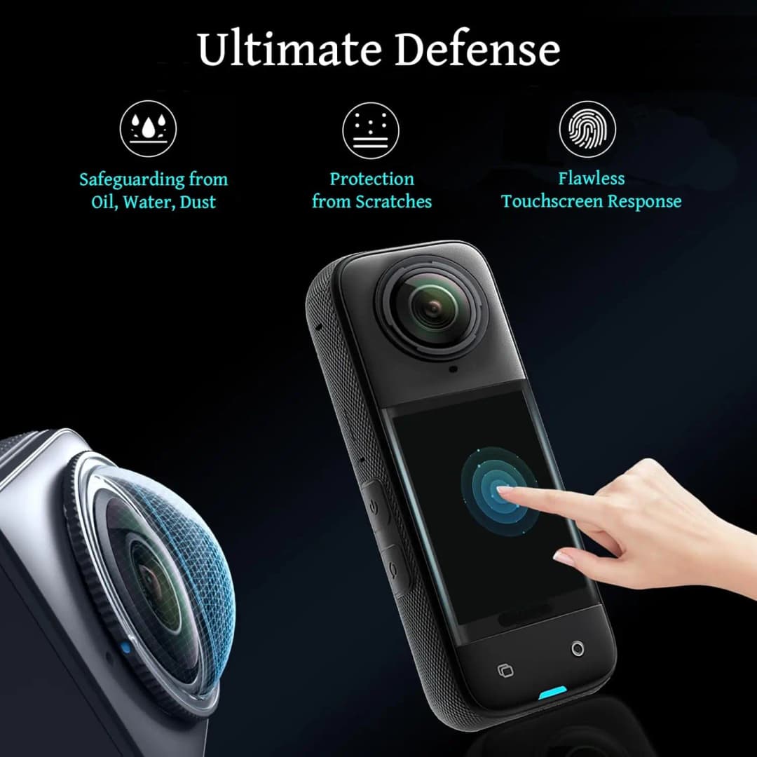 ملحقات insta360 X4 قاعدة سيليكون لسطح المكتب غطاء عدسة حقيبة تخزين جراب سيليكون إطار واقي عدسة لكاميرا insta360 X4 - 3