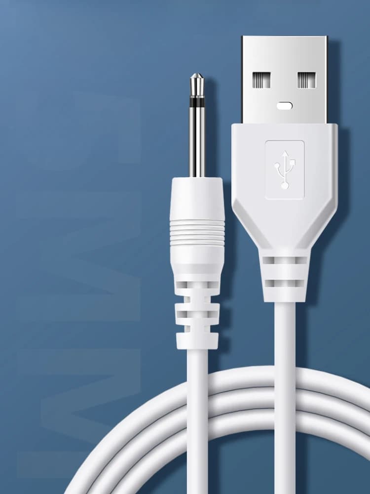 كابل شحن طاقة USB 2.5 ملم محول شاحن USB DC بديل لمدلكات قابلة لإعادة الشحن كابل شحن سريع - 2