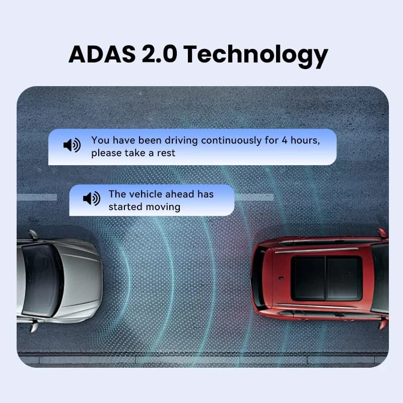 كاميرا سيارة DDPAI Z50 Pro بدقة 4K مع رؤية ليلية، واي فاي 5 جيجاهرتز، GPS، ADAS، وضع ركن 24 ساعة، كاميرا أمامية وخلفية - 5