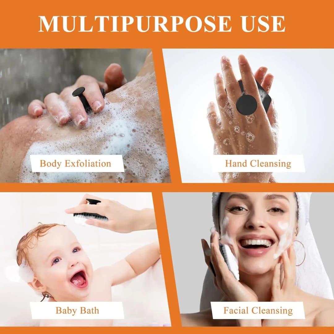 Silicone Cleaning Brush Face Cleansing Scrubber Massager Manual Facial Cleansing Brush Exfoliating Gentle Beard Skin Care Tool - 5