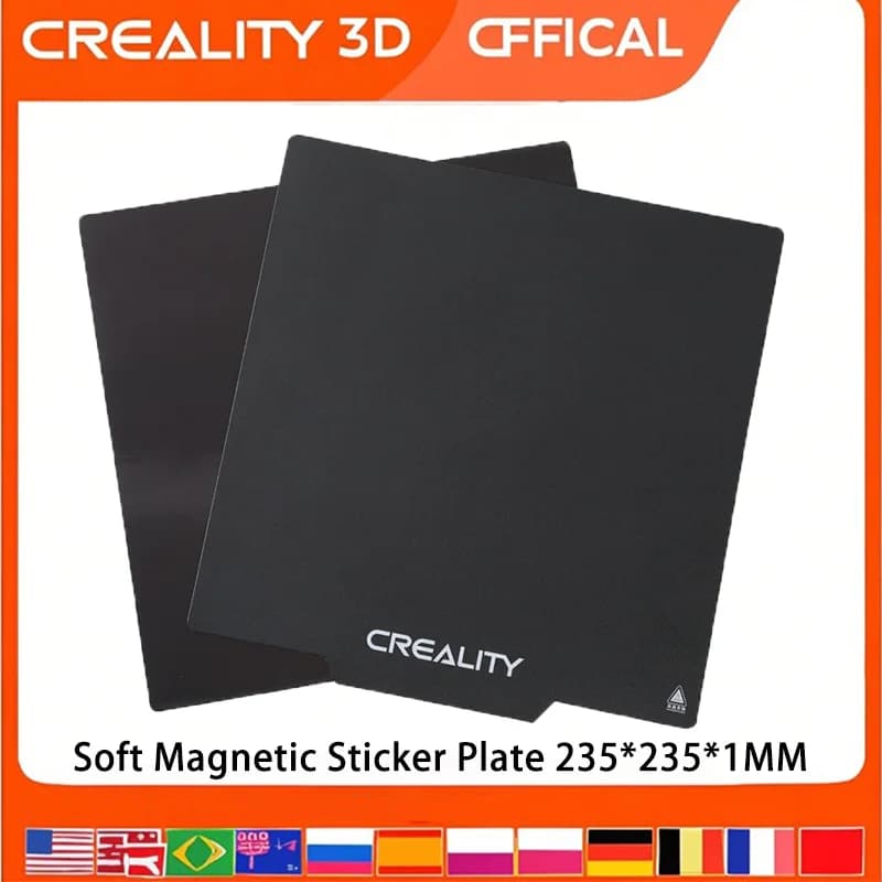لوحة ملصق مغناطيسي ناعم Creality Ender 3 مقاس 235*235*1 مم لطابعات Ender 3/3 V2/3 S1/Pro/Ender-5/5S/5Pro ثلاثية الأبعاد
