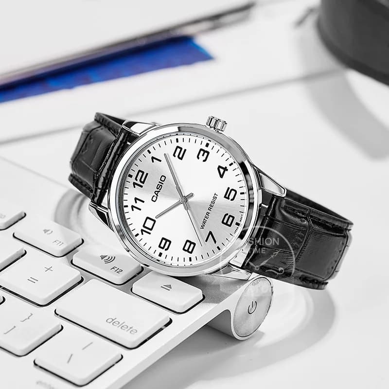 Casio Watch for Men Simple Minimalist Business Style Fashionable Design Water Resistant Quartz Movement MTP-V001 - 2