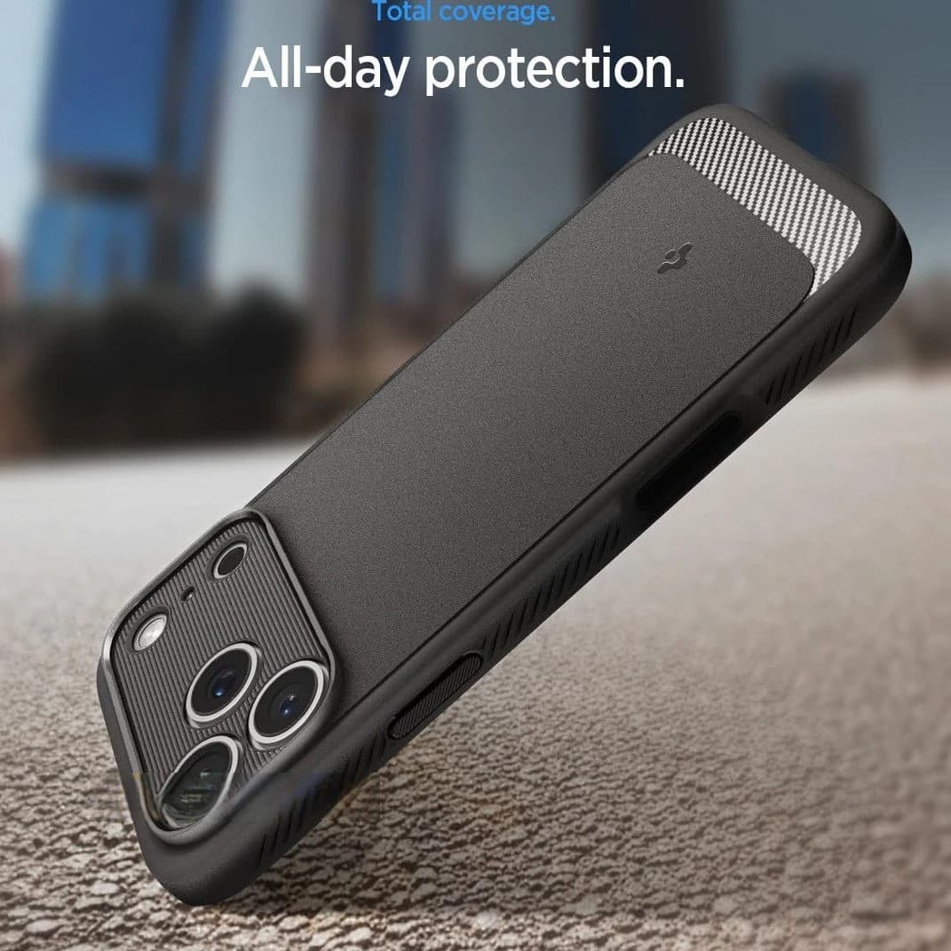 غطاء هاتف Spigen لـ 17Pro Max، حماية شاملة مقاوم للسقوط غطاء سيليكون ناعم TPU، شفط مغناطيسي Mag Safe - 6