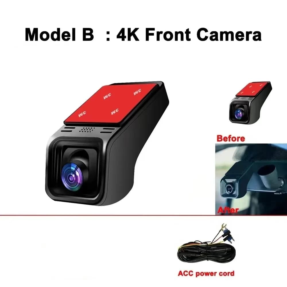 HD 4K 2160P WiFi جهاز تسجيل فيديو رقمي للسيارات داش كام كاميرا 2K 1600P 1080P 24H شاشة ركن السيارة APP التحكم سيارة القيادة مسجل فيديو لجميع السيارات - 6