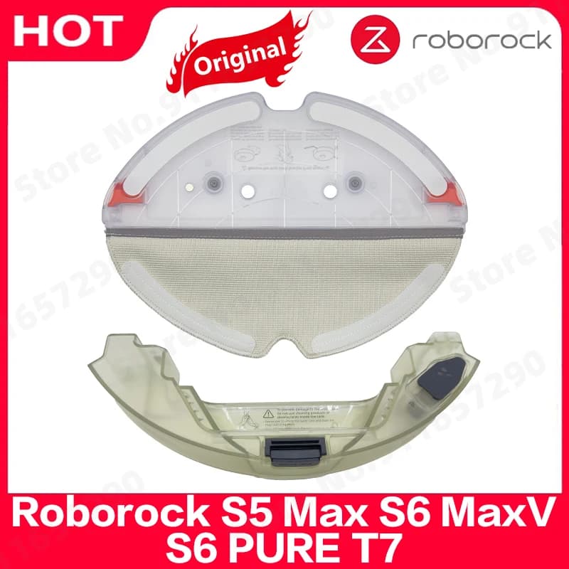 قطع غيار روبوت تنظيف Roborock S5 Max S6 MaxV S6 PURE T7، خزان مياه، حامل ممسحة، قماش ممسحة، إكسسوارات استبدال