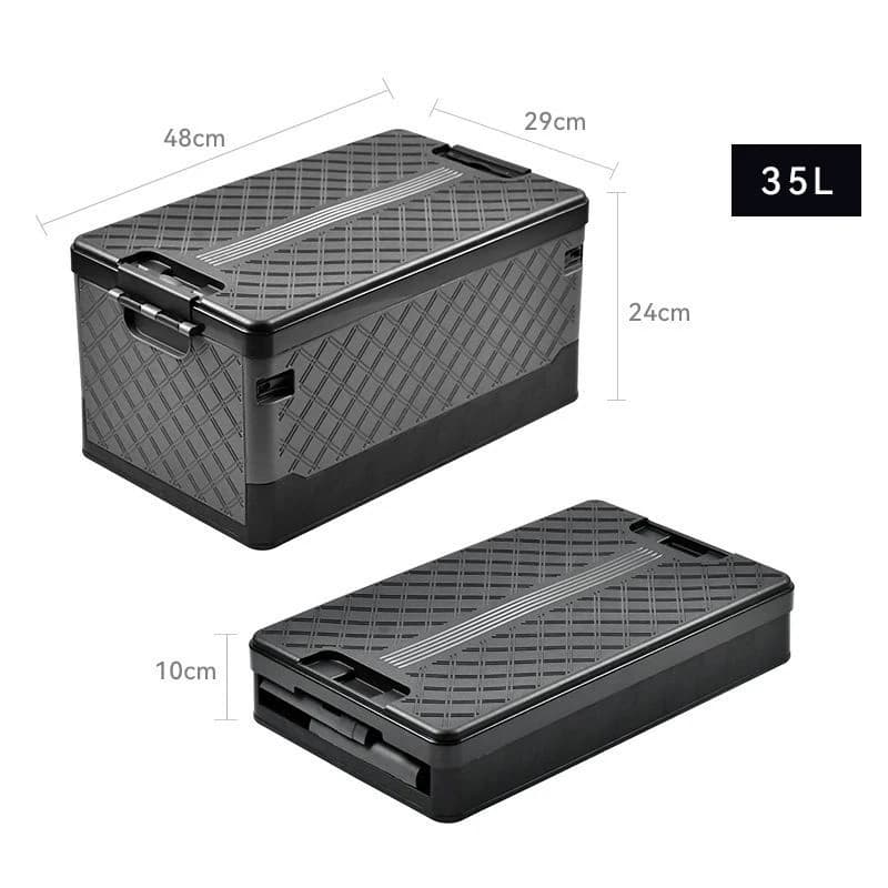 35/60L Car Trunk Box Car Organizer Storage Box Portable Outdoor Camping Folding Trunk Box Vechicle Interior Organizer Accessorie - 5