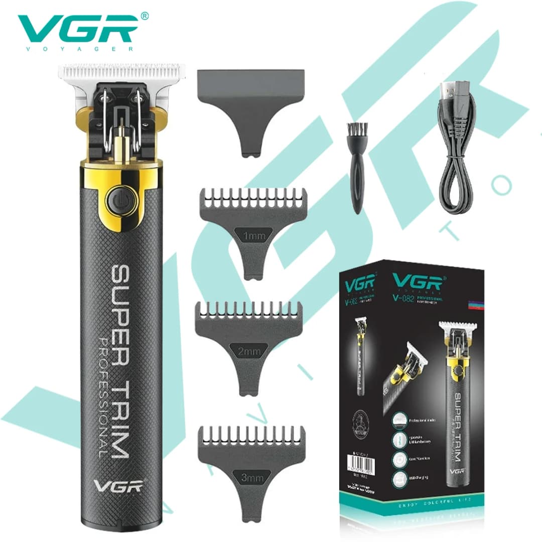 ماكينة تشذيب الشعر VGR 082 T9 الاحترافية - لاسلكية، قابلة لإعادة الشحن للرجال