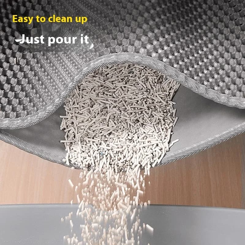 Extra Large Cat Litter Mat Heavy Duty Waterproof 2 Layer Non Slip Washable Pet Floor Protector Litter Box Sand Stopper - 4