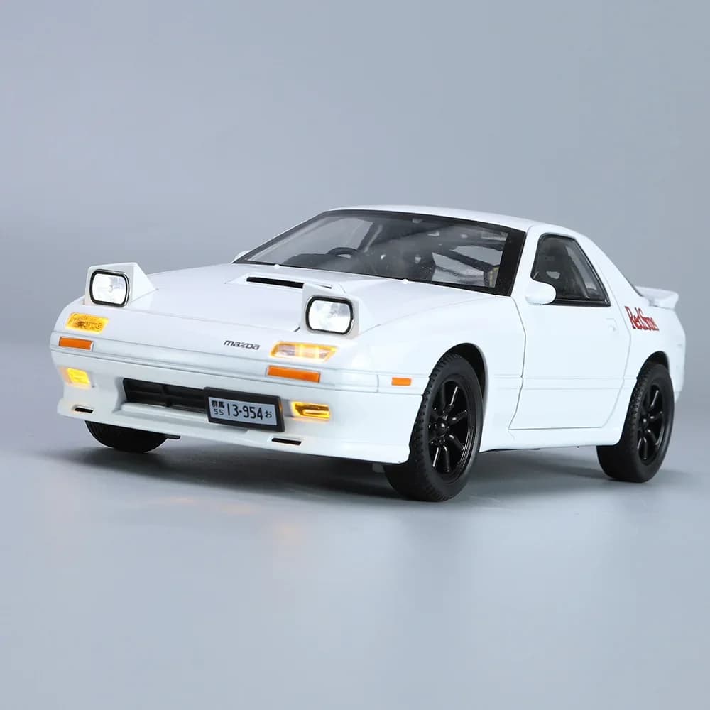 1:24 INITIAL D Mazda RX7 RX-7 Supercar Alloy Model Car Toy Diecasts Metal Casting Sound And Light Car Toys For Children Vehicle - 4