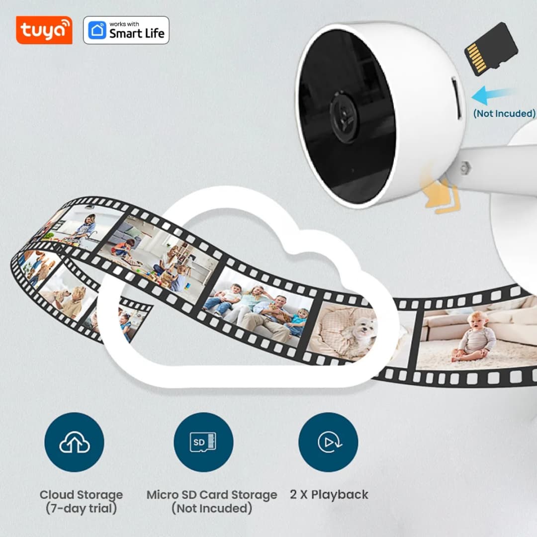 Tuya Smart 3MP HD Indoor Home Security Camera for Baby/Elder/Pet/Nanny,With Real-time APP Alert,2-Way Audio,Human body detection - 4