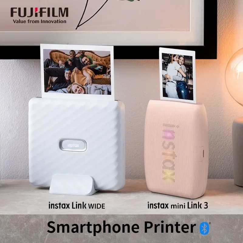 طابعة Fujifilm Instax Mini SE Link WIDE Link 3 أصلية، طابعات صور Instax، اتصال بتطبيق الهاتف الذكي، آلة أفلام جديدة - 2